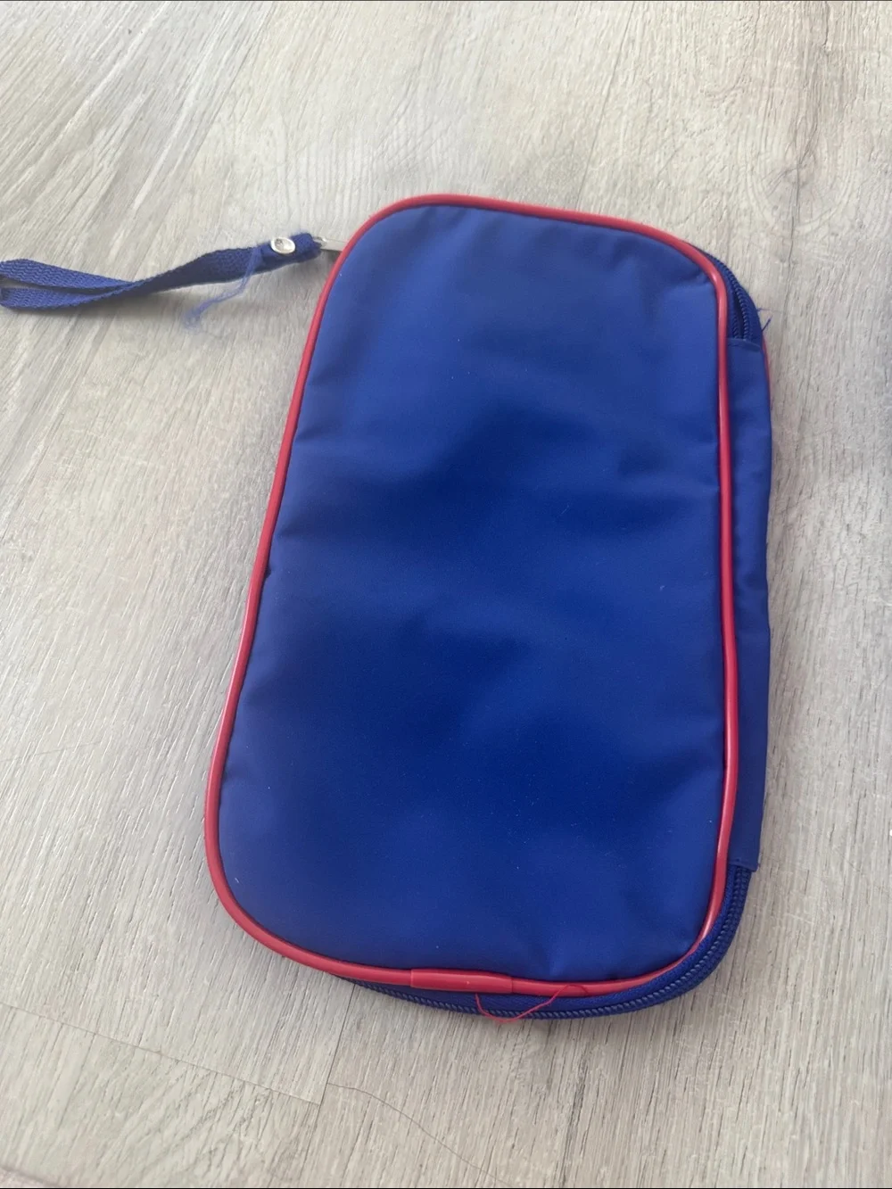 Trafalgar Backpack Shoulder Bag Vintage 80's Rainbow Blue Travel Bag Red Trim